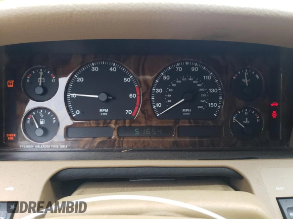 1997 Jaguar XJ with VIN SAJHX6248VC806189, listed as a Copart auction lot 57891035 with 51,654 mi miles and Salvage title. Bid and sale history available at DreamBid. Image 9.