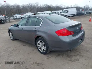 2011 Infiniti G25 x with VIN JN1DV6AR1BM653907, listed as a IAAI auction lot 41628344 with 158,949 mi miles. Bid and sale history available at carsss.com. Image 3.