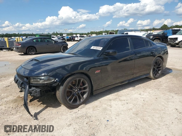 2020 Dodge Charger Scat Pack z VIN 2C3CDXGJ5LH162249, wystawiony jako Copart lot #56700245 z przebiegiem 39 584 mil mil oraz Czysty tytuł • Clean title. Historia ofert i sprzedaży dostępna na DreamBid. Obrazek 1.