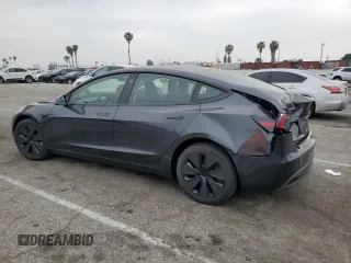 2025 Tesla Model 3 Long Range with VIN 5YJ3E1EA7SF969403, listed as a Copart auction lot 55348185 with 2,613 mi miles and Salvage title. Bid and sale history available at DreamBid. Image 2.