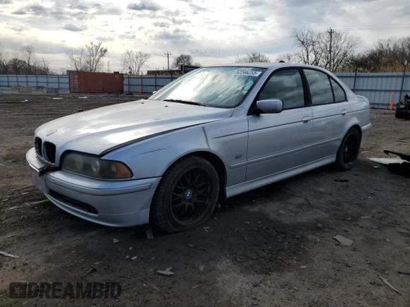 2002 BMW 5 Series 530iA with VIN WBADT63482CH93799, listed as a Copart auction lot 52246255 with 0 mi miles and Clean Title. Bid and sale history available at carsss.com. Image 1.