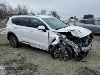 2023 Hyundai Santa Fe Hybrid Blue with VIN 5NMS2DA12PH016275, listed as a Copart auction lot 41542165 with 35,827 mi miles and Salvage Title. Bid and sale history available at carsss.com. Image 4.