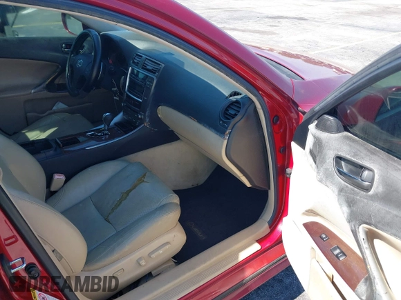 2007 Lexus IS 250 with VIN JTHBK262675042319, listed as a IAAI auction lot 42033877 with 237,283 mi miles and . Bid and sale history available at DreamBid. Image 5.