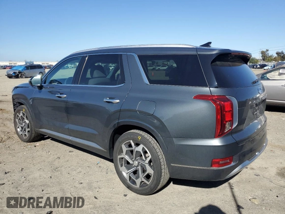 2022 Hyundai Palisade Calligraphy z VIN KM8R74HE8NU458097, wystawiony jako Copart lot #49747825 z przebiegiem 14 973 mil mil oraz Szkoda całkowita • Salvage title. Historia ofert i sprzedaży dostępna na DreamBid. Obrazek 2.