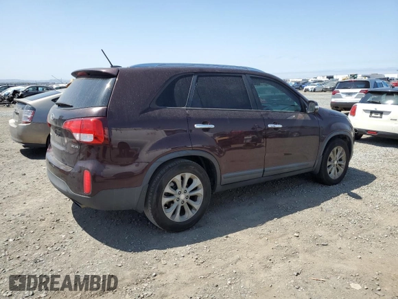 2015 Kia Sorento EX with VIN 5XYKU4A73FG659578, listed as a Copart auction lot 54596735 with 98,296 mi miles and Clean Title. Bid and sale history available at carsss.com. Image 3.