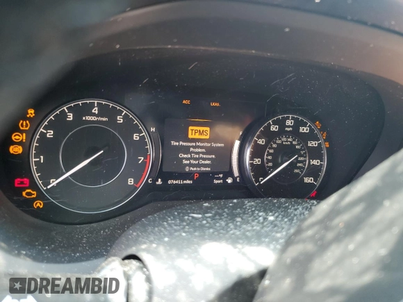 2021 Acura RDX with VIN 5J8TC1H32ML015579, listed as a Copart auction lot 59215965 with 76,411 mi miles and Salvage title. Bid and sale history available at DreamBid. Image 9.