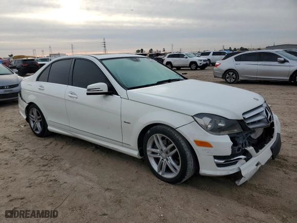 2012 Mercedes-Benz C-Class C 250 Sport with VIN WDDGF4HBXCR237742, listed as a Copart auction lot 88679085 with 124,708 mi miles and Salvage Title. Bid and sale history available at carsss.com. Image 4.