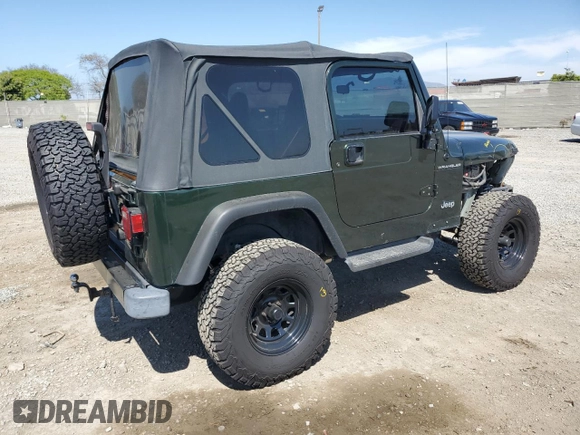 1997 Jeep Wrangler SE with VIN 1J4FY29P0VP521856, listed as a Copart auction lot 53396485 with 173,138 mi miles and Salvage Title. Bid and sale history available at carsss.com. Image 3.