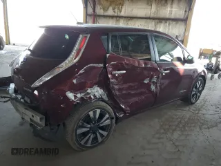 2016 Nissan LEAF S with VIN 1N4BZ0CP1GC311538, listed as a Copart auction lot 52048165 with 75,060 mi miles and Salvage Title. Bid and sale history available at carsss.com. Image 3.
