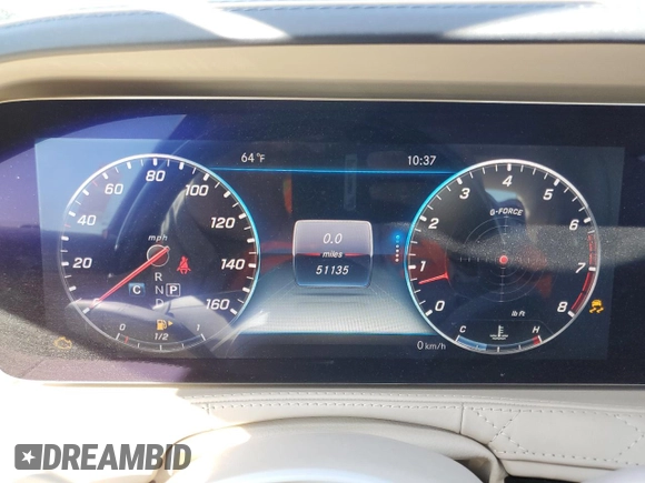 2018 Mercedes-Benz S 560 with VIN WDDUG8DB5JA378761, listed as a Copart auction lot 46141835 with 51,135 mi miles and Salvage Title. Bid and sale history available at carsss.com. Image 9.