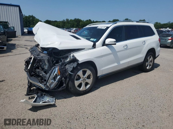 2017 Mercedes-Benz GLS 450 with VIN 4JGDF6EE6HA934415, listed as a Copart auction lot 62760175 with 64,527 mi miles and Salvage title. Bid and sale history available at DreamBid. Image 1.