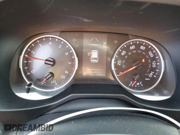 2020 Toyota RAV4 LE with VIN 2T3H1RFV0LC033993, listed as a Copart auction lot 46916325 with 55,891 mi miles and Salvage Title. Bid and sale history available at DreamBid. Image 9.