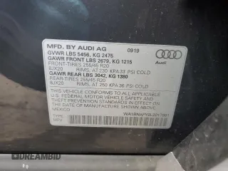 2020 Audi Q5 Premium Plus with VIN WA1BNAFY9L2017881, listed as a Copart auction lot 52328975 with 42,283 mi miles and Salvage Title. Bid and sale history available at carsss.com. Image 15.