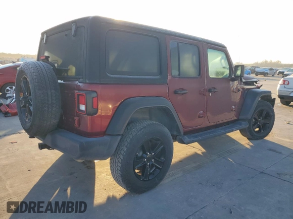2021 Jeep Wrangler Unlimited 80th Anniversary with VIN 1C4HJXDN9MW596033, listed as a Copart auction lot 87640685 with 14,633 mi miles and Salvage title. Bid and sale history available at DreamBid. Image 3.