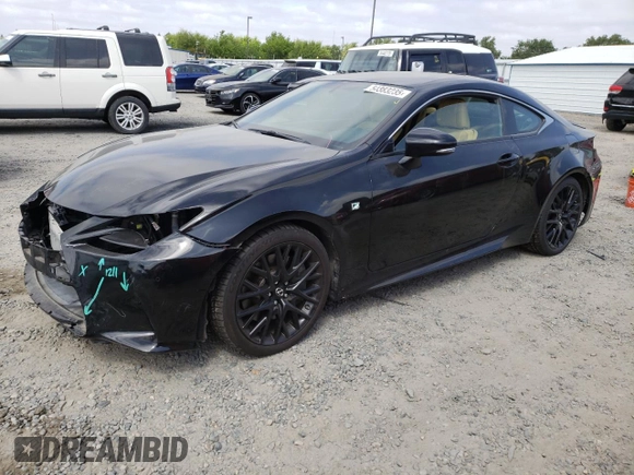2017 Lexus RC 350 z VIN JTHHE5BC0H5016219, wystawiony jako Copart lot #54383235 z przebiegiem 38 865 mil mil oraz Szkoda całkowita • Salvage title. Historia ofert i sprzedaży dostępna na DreamBid. Obrazek 1.