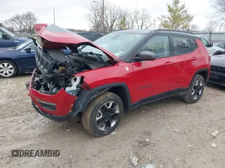 2018 Jeep Compass Trailhawk with VIN 3C4NJDDB2JT441865, listed as a IAAI auction lot 41848542 with 109,696 mi miles and . Bid and sale history available at carsss.com. Image 2.