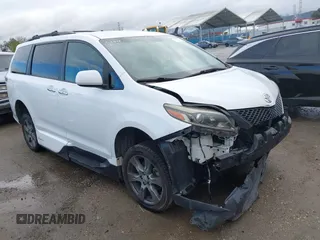 2017 Toyota Sienna SE with VIN 5TDXZ3DCXHS770659, listed as a IAAI auction lot 41785225 with 90,908 mi miles and . Bid and sale history available at DreamBid. Image 1.