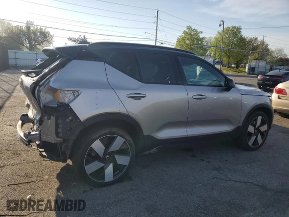 2023 Volvo XC40 Ultimate with VIN YV4ED3UM6P2031208, listed as a Copart auction lot 53889735 with 20,289 mi miles and Salvage title. Bid and sale history available at DreamBid. Image 3.