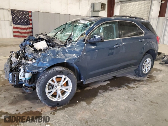 2016 Chevrolet Equinox LT z VIN 2GNFLFEK7G6350037, wystawiony jako Copart lot #55321295 z przebiegiem 62 130 mil mil oraz Szkoda całkowita • Salvage title. Historia ofert i sprzedaży dostępna na DreamBid. Obrazek 1.