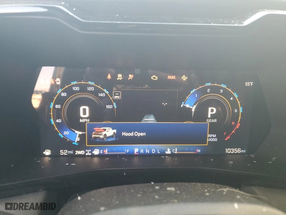 2024 Chevrolet Colorado 4WD ZR2 with VIN 1GCPTFEK3R1119557, listed as a Copart auction lot 89189605 with 10,356 mi miles and Salvage Title. Bid and sale history available at carsss.com. Image 9.