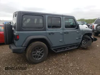 2024 Jeep Wrangler Sport S with VIN 1C4PJXDG1RW305304, listed as a Copart auction lot 57555635 with 5,705 mi miles and Salvage title. Bid and sale history available at DreamBid. Image 3.