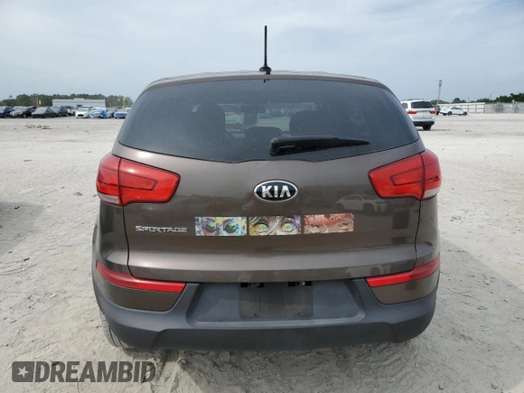 2015 Kia Sportage LX with VIN KNDPB3AC9F7698837, listed as a Copart auction lot 54319155 with 156,113 mi miles and Salvage Title. Bid and sale history available at carsss.com. Image 6.