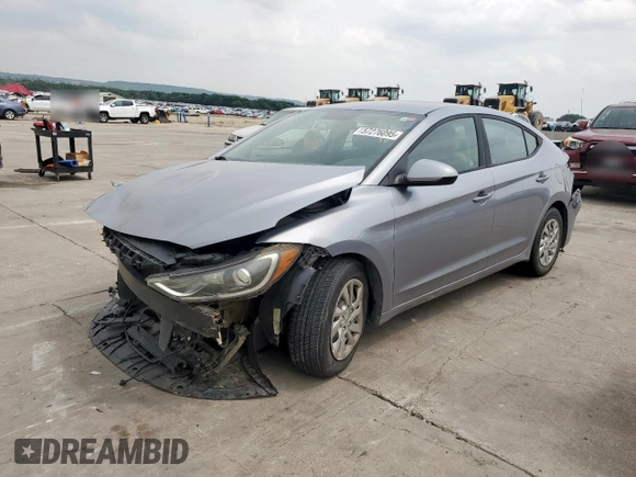 2017 Hyundai Elantra SE with VIN 5NPD74LF4HH134559, listed as a Copart auction lot 57276095 with 121,345 mi miles and Salvage title. Bid and sale history available at DreamBid. Image 1.