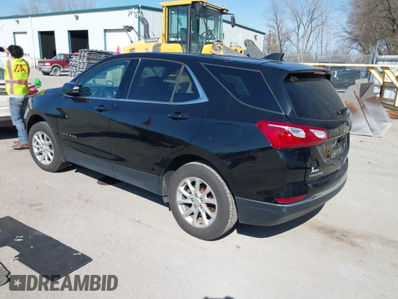 2019 Chevrolet Equinox LT with VIN 2GNAXUEV4K6135155, listed as a IAAI auction lot 41796183 with 104,554 mi miles and . Bid and sale history available at carsss.com. Image 3.