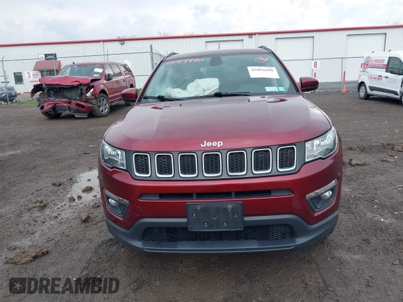 2021 Jeep Compass Latitude with VIN 3C4NJDBB8MT530329, listed as a IAAI auction lot 42094490 with 38,751 mi miles and . Bid and sale history available at DreamBid. Image 12.