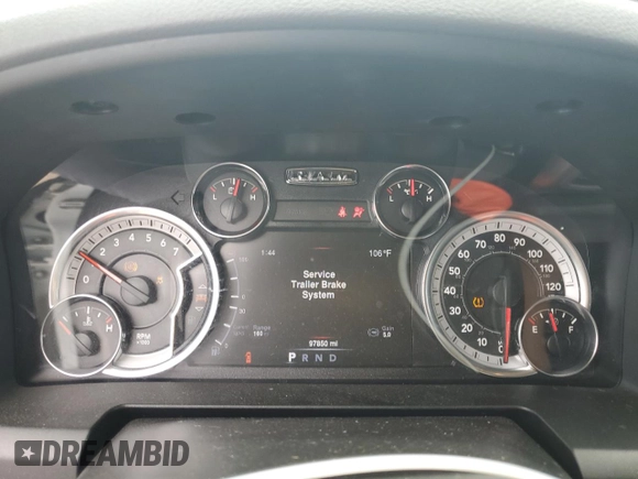 2019 Ram 1500 Big Horn z VIN 1C6RR6LT7KS675686, wystawiony jako Copart lot #58254805 z przebiegiem 97 850 mil mil oraz Szkoda całkowita • Salvage title. Historia ofert i sprzedaży dostępna na DreamBid. Obrazek 9.