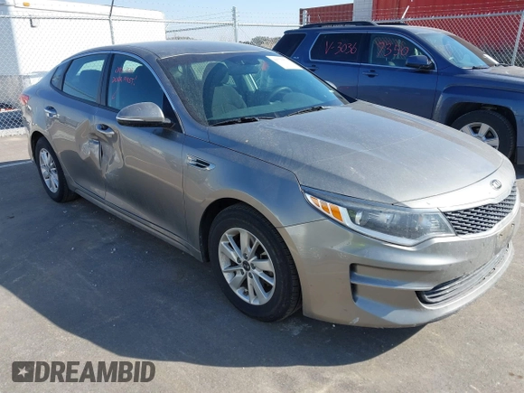 2017 Kia Optima LX with VIN 5XXGT4L32HG168901, listed as a IAAI auction lot 41775573 with 80,956 mi miles. Bid and sale history available at carsss.com. Image 1.