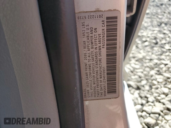 2003 Volkswagen Golf GLS с VIN 9BWGK61J234070931, выставлен на аукционе Copart как лот 72625484 с пробегом 130 431 миль миль и Списание • Salvage title. История ставок и продаж доступна на DreamBid. Изображение 12.