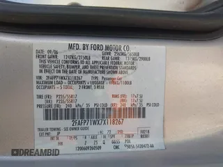 2007 Ford Police Interceptor с VIN 2FAFP71WX7X118267, выставлен на аукционе IAAI как лот 41603919 с пробегом 96 935 миль миль и . История ставок и продаж доступна на DreamBid. Изображение 9.