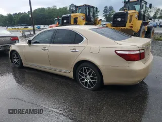 2008 Lexus LS 460 with VIN JTHBL46F885075478, listed as a Copart auction lot 56842225 with 128,897 mi miles and Salvage title. Bid and sale history available at DreamBid. Image 2.