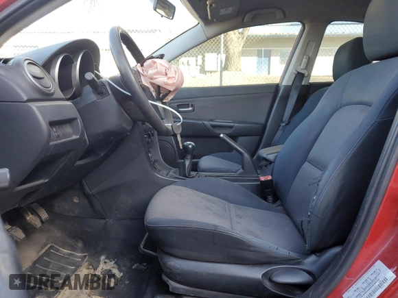 2005 Mazda 3 i with VIN JM1BK12F251245507, listed as a Copart auction lot 42788015 with 263,284 mi miles and Salvage Title. Bid and sale history available at DreamBid. Image 7.