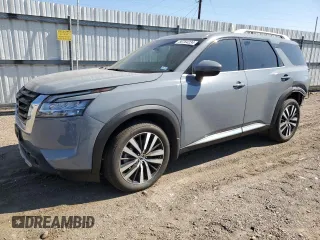 2024 Nissan Pathfinder Platinum with VIN 5N1DR3DG9RC202018, listed as a Copart auction lot 80764234 with 7,999 mi miles and Non Repairable. Bid and sale history available at carsss.com. Image 1.