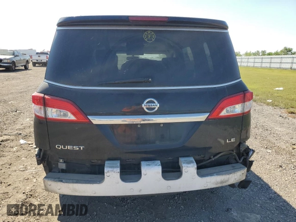 2013 Nissan Quest LE with VIN JN8AE2KP9D9071862, listed as a Copart auction lot 73657284 with 170,878 mi miles and Salvage Title. Bid and sale history available at carsss.com. Image 6.