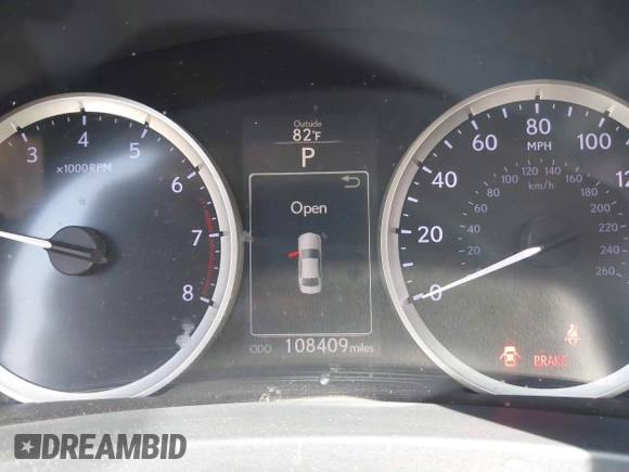2015 Lexus IS 350 with VIN JTHBE1D20F5015443, listed as a IAAI auction lot 41792413 with 108,409 mi miles and . Bid and sale history available at DreamBid. Image 15.