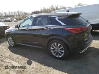 2020 Infiniti QX50 LUXE with VIN 3PCAJ5M39LF106195, listed as a Copart auction lot 47794153 with 43,568 mi miles. Bid and sale history available at carsss.com. Image 2.