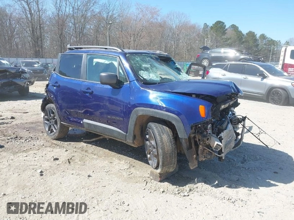 2021 Jeep Renegade Latitude with VIN ZACNJCBB8MPM73595, listed as a IAAI auction lot 41599574 with Not provided miles and . Bid and sale history available at DreamBid. Image 1.