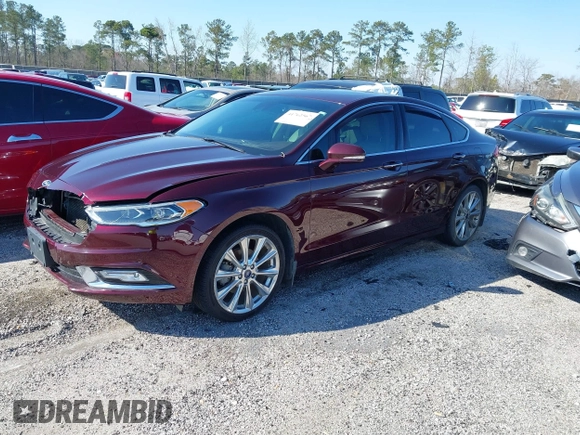 2017 Ford Fusion Titanium with VIN 3FA6P0K96HR137401, listed as a IAAI auction lot 41762567 with 95,958 mi miles. Bid and sale history available at carsss.com. Image 2.