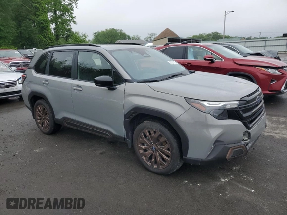 2025 Subaru Forester Special Sports with VIN JF2SLDHC6SH488365, listed as a Copart auction lot 57224155 with Not provided miles and Salvage title. Bid and sale history available at DreamBid. Image 4.
