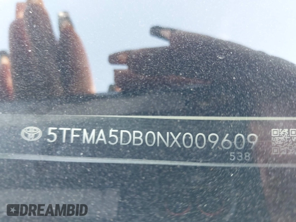 2022 Toyota Tundra 1794 Edition with VIN 5TFMA5DB0NX009609, listed as a IAAI auction lot 42063639 with 79,697 mi miles and . Bid and sale history available at DreamBid. Image 9.