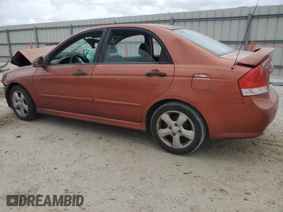2008 Kia Spectra SX with VIN KNAFE121885021116, listed as a Copart auction lot 51137775 with 228,853 mi miles and Salvage Title. Bid and sale history available at carsss.com. Image 2.