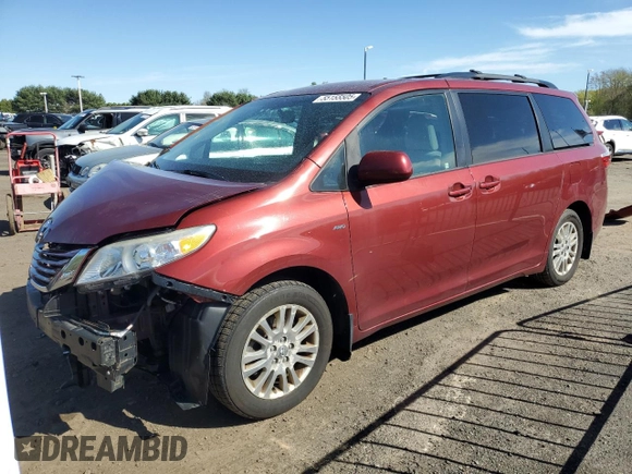 2016 Toyota Sienna LE with VIN 5TDJK3DC5GS132571, listed as a Copart auction lot 55155505 with 143,294 mi miles and Salvage Title. Bid and sale history available at carsss.com. Image 1.