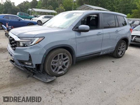 2022 Honda Passport EX-L z VIN 5FNYF7H51NB004450, wystawiony jako Copart lot #54874325 z przebiegiem 33 453 mil mil oraz Szkoda całkowita • Salvage title. Historia ofert i sprzedaży dostępna na DreamBid. Obrazek 1.