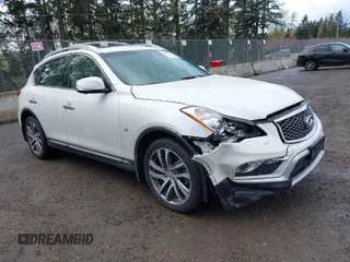 2017 Infiniti QX50 with VIN JN1BJ0RR0HM409520, listed as a IAAI auction lot 41998247 with 65,648 mi miles. Bid and sale history available at carsss.com. Image 1.