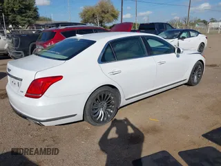 2019 Genesis G90 3.3T Premium with VIN KMHG34JA4KU053344, listed as a IAAI auction lot 41189899 with 15,663 mi miles. Bid and sale history available at carsss.com. Image 4.
