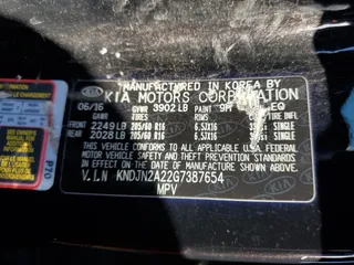 2016 Kia Soul with VIN KNDJN2A22G7387654, listed as a Copart auction lot 49515295 with 123,768 mi miles and Salvage Title. Bid and sale history available at carsss.com. Image 12.
