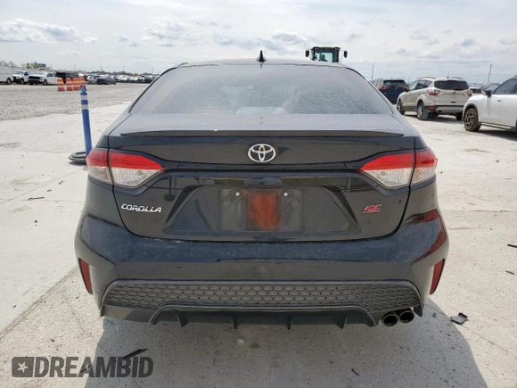 2022 Toyota Corolla SE with VIN 5YFS4MCE0NP109650, listed as a Copart auction lot 50789515 with 38,651 mi miles and Salvage Title. Bid and sale history available at carsss.com. Image 6.